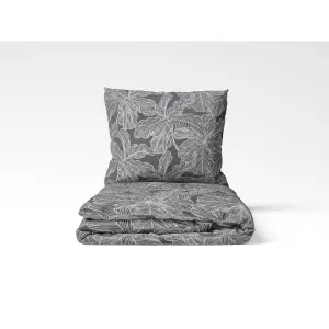 Saténové povlečení Noční listy 140x200+70x90