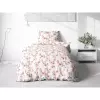 Saténové povlečení Starorůžové květy 140x200+70x90