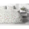 Flanelové povlečení Popínavé květy na bílé 140x200+70x90