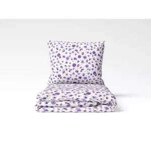 Saténové povlečení Macešky 140x200+70x90