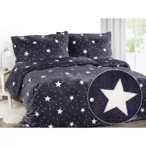 Mikroplyšové povlečení Noční obloha 140x200+70x90