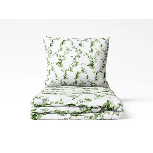 Bavlněné povlečení Zelené listy 140x200+70x90