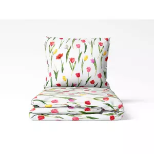 Bavlněné povlečení Tulipány 140x200+70x90