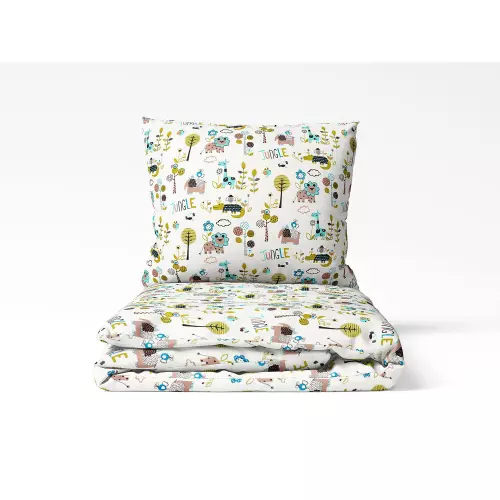 Dětské bavlněné povlečení Zelená jungle 140x200+70x90