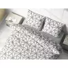 Bavlněné povlečení Geometrické tvary šedé / bílé - vende 140x200+70x90