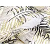 Saténové povlečení Zlato-černé palmové listy 140x200+70x90