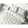Bavlněné povlečení Kvítečka a listy na bílé - vende 140x200+70x90