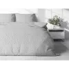 Bavlněné povlečení Bílé květy na šedé 140x200+70x90