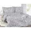 Bavlněné povlečení Květ sakury na šedé 140x200+70x90