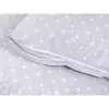 Perkálové povlečení Bílé hvězdičky na šedé 140x200+70x90