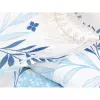 Saténové povlečení Modré listy s mandalou 140x200+70x90