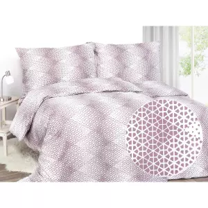 Saténové povlečení Geometrické tvary 140x200+70x90