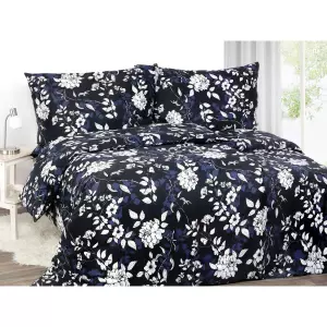 Saténové povlečení Květiny ve stínu 140x200+70x90