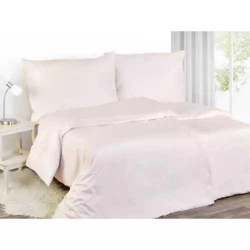 Saténové povlečení Smetanové 140x200+70x90