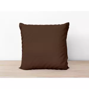 Bavlněný povlak na polštář Tmavě hnědý 50x70