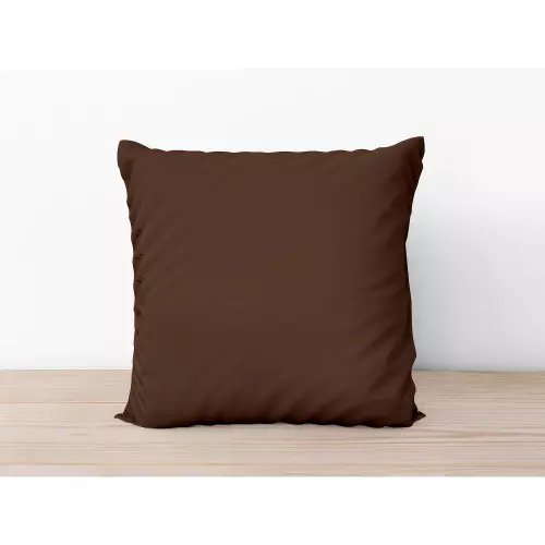 Bavlněný povlak na polštář Tmavě hnědý 50x70