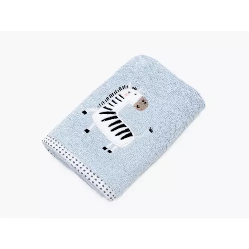 Dětský Froté ručník Zebra světle modrá 30x50