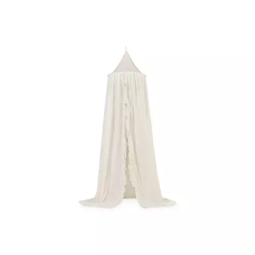 Nebesa nad postýlku Vintage 245cm Ruffle Ivory