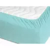 Nepropustné froté prostěradlo s napínací gumou - světle modré 90x200