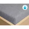 Nepropustné froté prostěradlo s napínací gumou - šedé 180x200