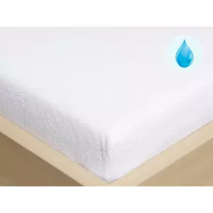 Nepropustné froté prostěradlo s napínací gumou - bílé 180x200