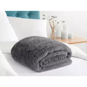 Luxusní deka - tmavě šedá - 150x200