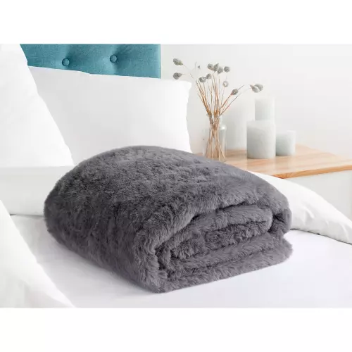 Luxusní deka - tmavě šedá - 150x200