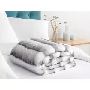 Luxusní deka - šedý pruh - 150x200