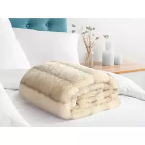 Luxusní deka - béžový pruh - 150x200