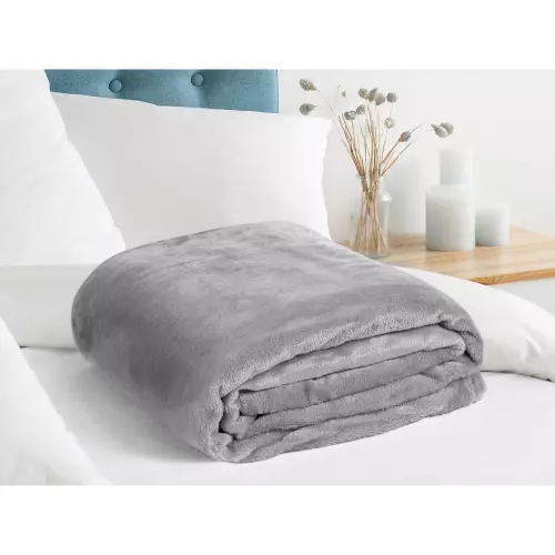 Deka Mikroflanel - tmavě šedá - 150x200