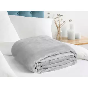 Deka Mikroflanel - světle šedá - 150x200