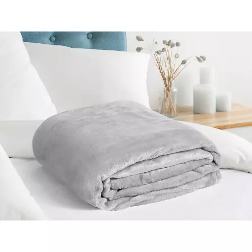 Deka Mikroflanel - světle šedá - 150x200
