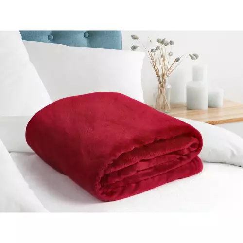 Deka Mikroflanel - červená - 150x200
