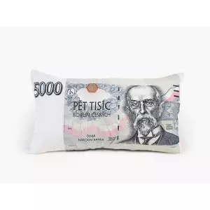 Polštář 3D bankovka 5000 Kč - 30x50