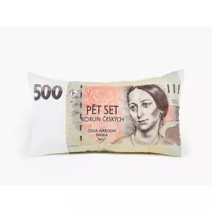 Polštář 3D bankovka 500 Kč - 30x50