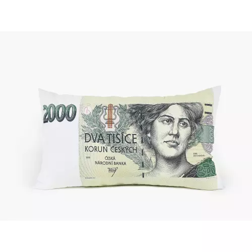 Polštář 3D bankovka 2000 Kč - 30x50