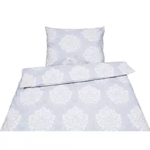 Bavlněné povlečení - velký květ na světle modré 140x200+70x90