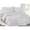Bavlněné povlečení - šedá zrníčka na bílé 140x200+70x90