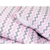 Bavlněné povlečení - růžový cikcak 140x200+70x90