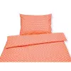 Dětské bavlněné povlečení - hvězdičky na lososové 140x200+70x90