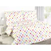 Dětské bavlněné povlečení - barevné puntíky 140x200+70x90