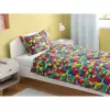 Dětské bavlněné povlečení - barevné lego 140x200+70x90