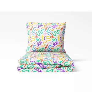 Dětské bavlněné povlečení - barevné konfety 140x200+70x90