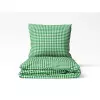 Kárované bavlněné povlečení - zelené káro 140x200+70x90
