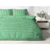 Kárované bavlněné povlečení - zelené káro 140x200+70x90