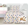 Dětské bavlněné povlečení - zvířátka s mláďátky 140x200+70x90