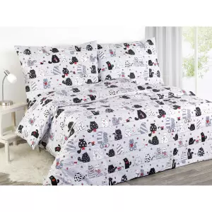 Dětské bavlněné povlečení - veselé kočky 140x200+70x90