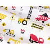 Dětské bavlněné povlečení - stavební stroje na bílé 140x200+70x90