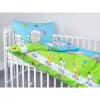 Dětské bavlněné povlečení - ovečky na tyrkysové - do postýlky 90x140+40x60
