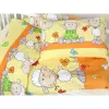 Dětské bavlněné povlečení - ovečky na oranžové - do postýlky 90x140+40x60